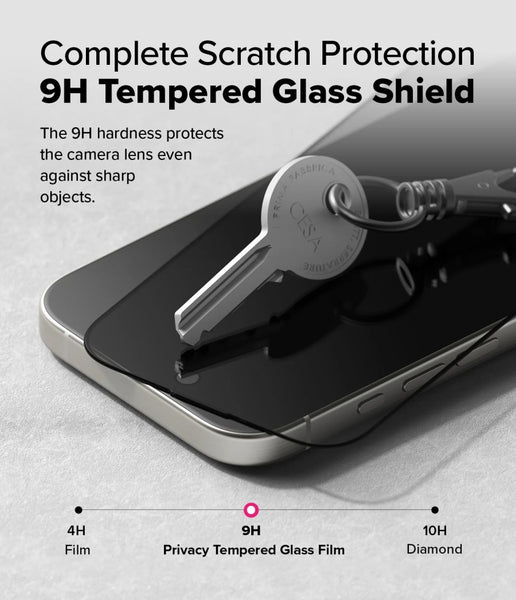 Ringke Easy Slide Privacy Tempered Glass iPhone 16 Plus (2 Pack)