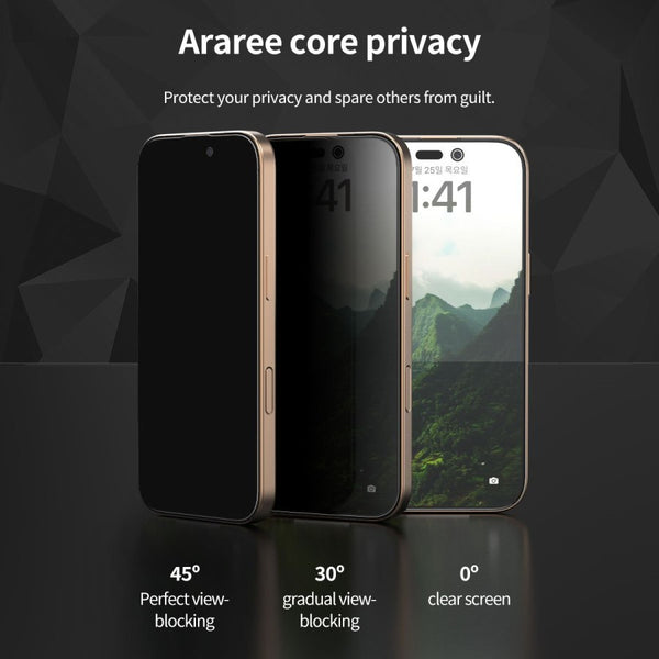 Araree Core Privacy Tempered Glass iPhone 16