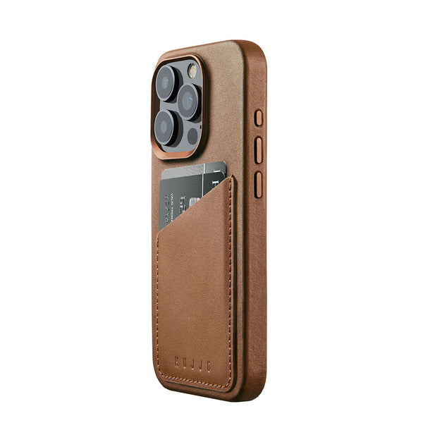 Mujjo Full Leather Wallet Case iPhone 15 Pro