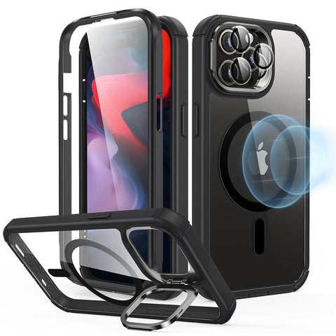 ESR Armor Tough (HaloLock) with Stash Stand Case iPhone 15 Pro Max