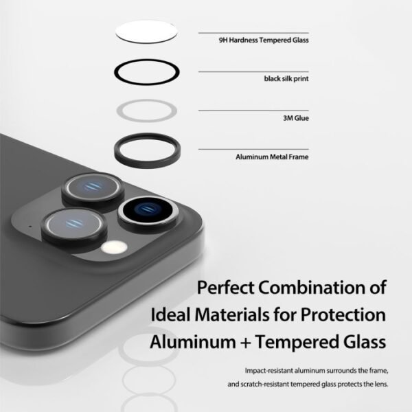Araree Core Camera MR Black Lens Protector iPhone 15 Pro / 15 Pro Max - Image 3
