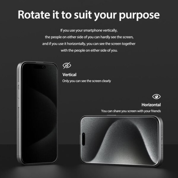 Araree Core Privacy Tempered Glass iPhone 15 Pro / 15 (2 Pack) - Image 3