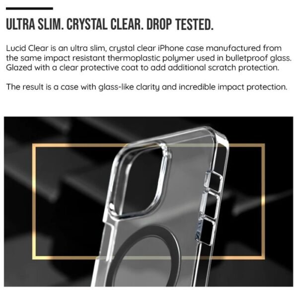 Caudabe Lucid Clear Case iPhone 14 Pro - Image 4