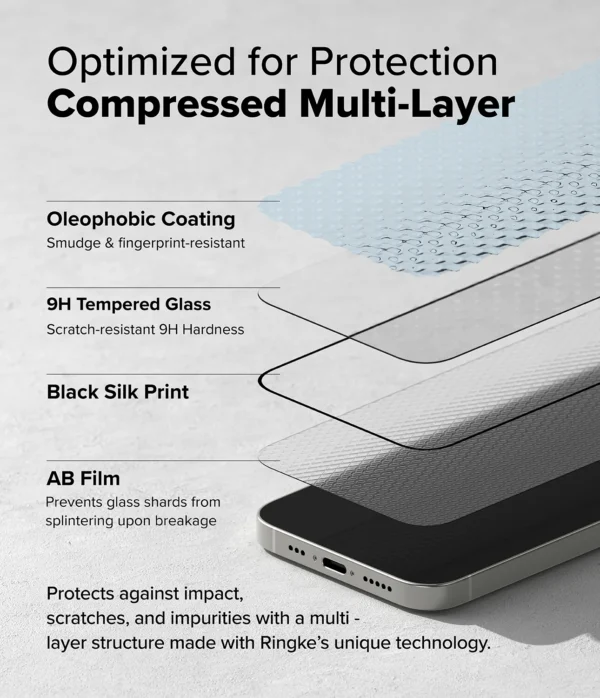 Ringke Easy Slide Tempered Glass iPhone 16e - Image 8