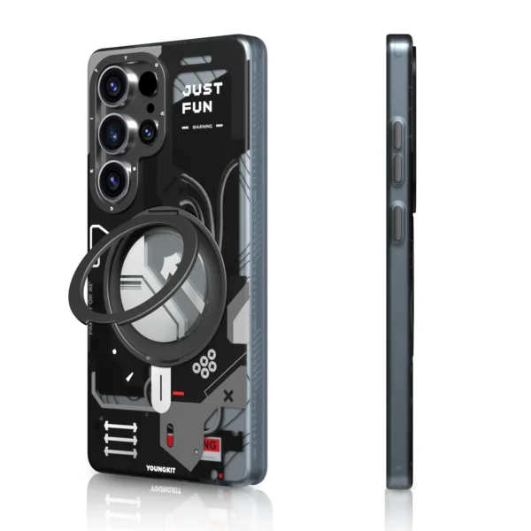 Youngkit Cyberpunk 360° Spin Magnetic Stand Case Galaxy S25 Ultra - Image 2