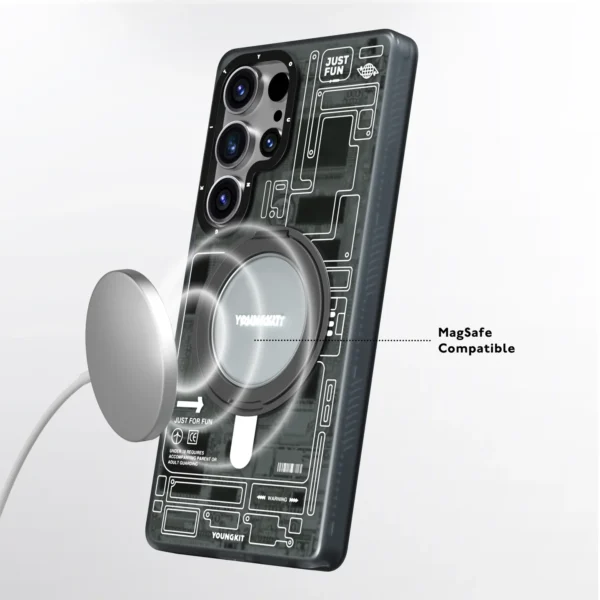 Youngkit Cyberpunk 360° Spin Magnetic Stand Case Galaxy S25 Ultra - Image 5