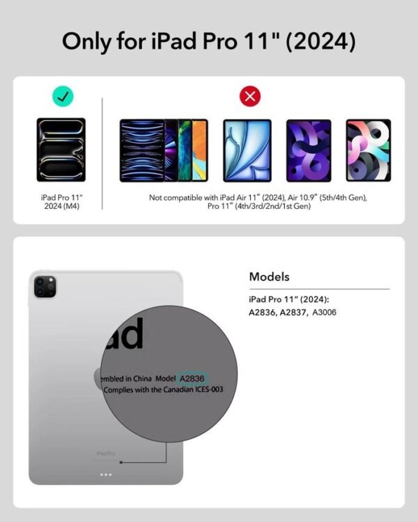 ESR Rebound Hybrid 360 Magnetic Case iPad Pro 11″ M4 (2024) - Image 8